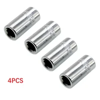 4PCS 1/4" Square Drive To 1/4" Hex Socket Bits Converter Screwdriver Bit Adapter For Screwdriver Bit Socket Adapter Step Drill 1