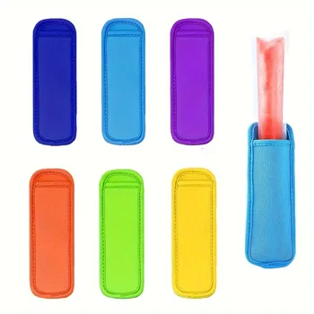 6pcs Popsicle Holder Bags Popsicle Sleeves Ice Pop Sleeves Reusable Ice Freezer Protective Cover
