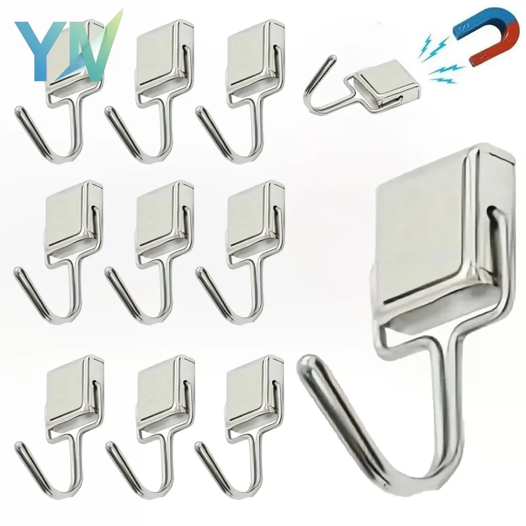 ตะขอแม่เหล็กสำหรับงานหนักพร้อมตะขอติดตั้งง่ายสำหรับตู้ไปรษณีย์ ตู้เย็น และใช้ในสำนักงาน เหมาะสำหรับใช้ในบ้านและเชิงพาณิชย์ 1