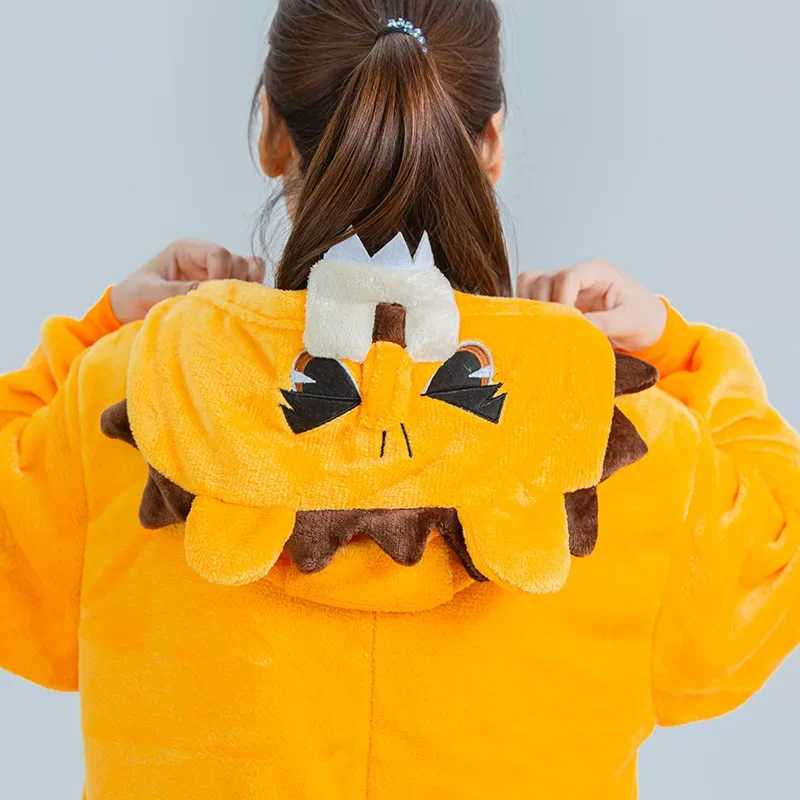Lion Costumes Halloween Festival Cosplay Onesies Unisex Winter Cute Women Men Nightwear Anime Costumes Adults Flannel Sleepwear