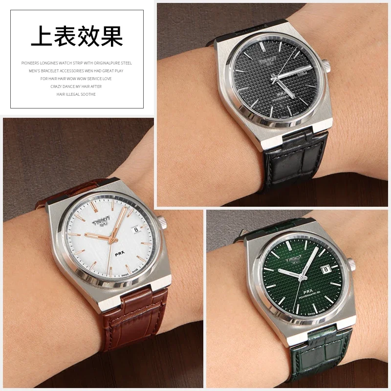 حزام Tissot PRX Super Player الأصلي من جلد البقر ا...