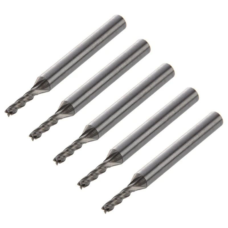 

5Pcs 3Mm×6Mm×12Mm×60Mm 4 Flutes HSS AL End Mill Milling Cutter Tool