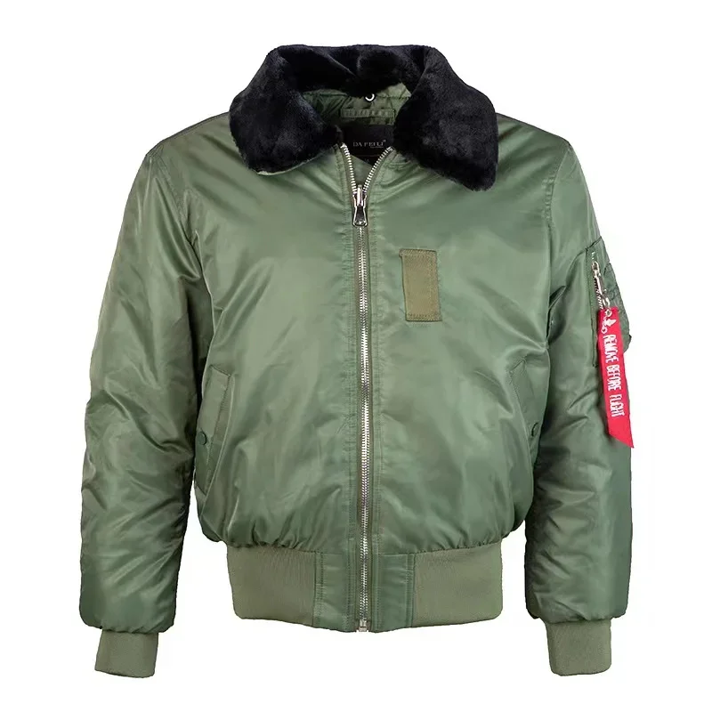 

Winter Bomber Jacket Men Quality Nylon American Military Uniform Aviator Vintae Coat