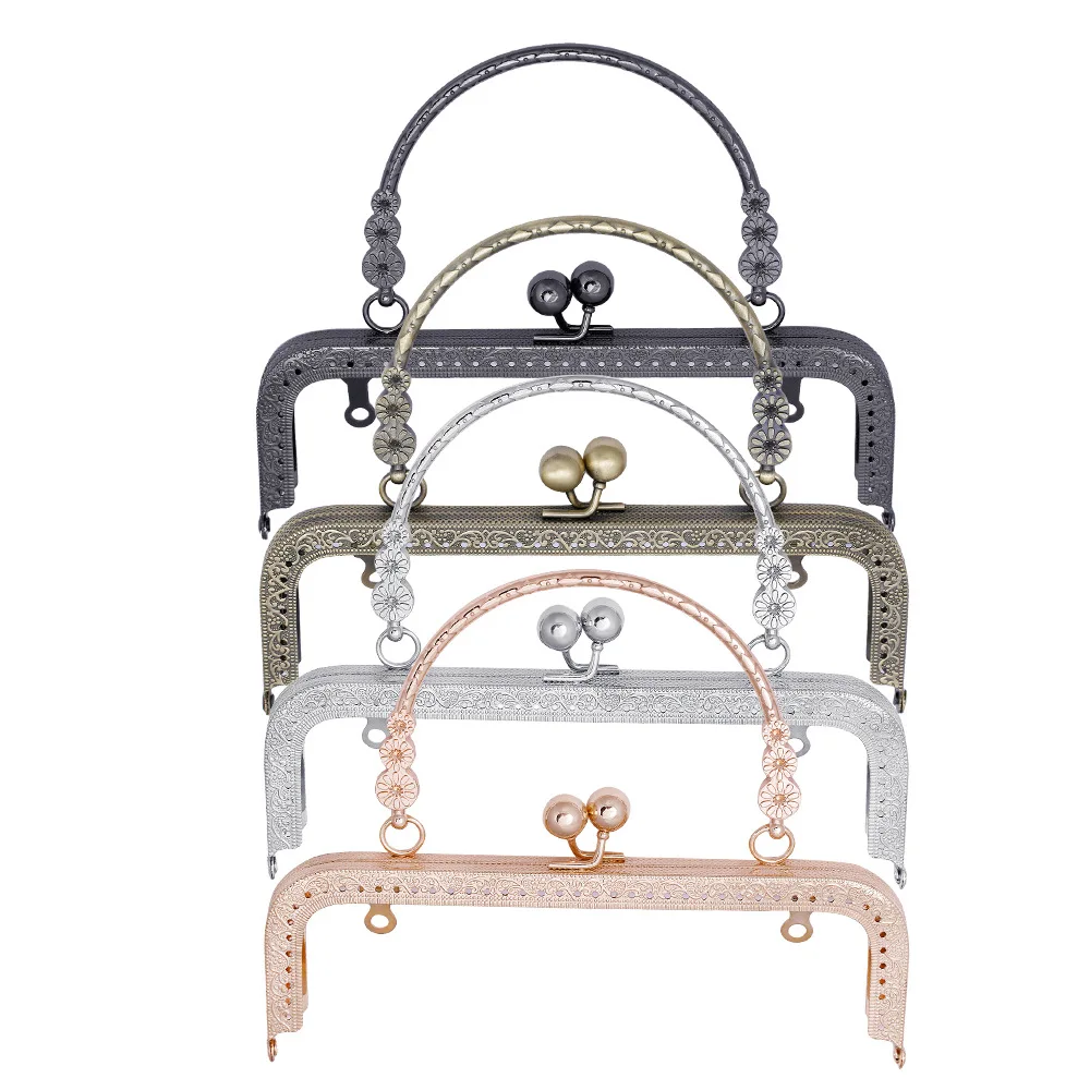 Metal Purse Frames 18/20.5cm Kiss Clasp Closure Handle Clutch Bags Part Handbag Replacement Wallet Accessories Hardware |