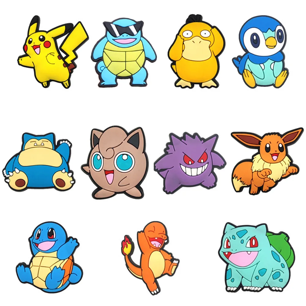 Pokemon Series Shoe Charms Accessories for Classic Clog Shoe Decoration Kids Gifts 9-25pcs/set