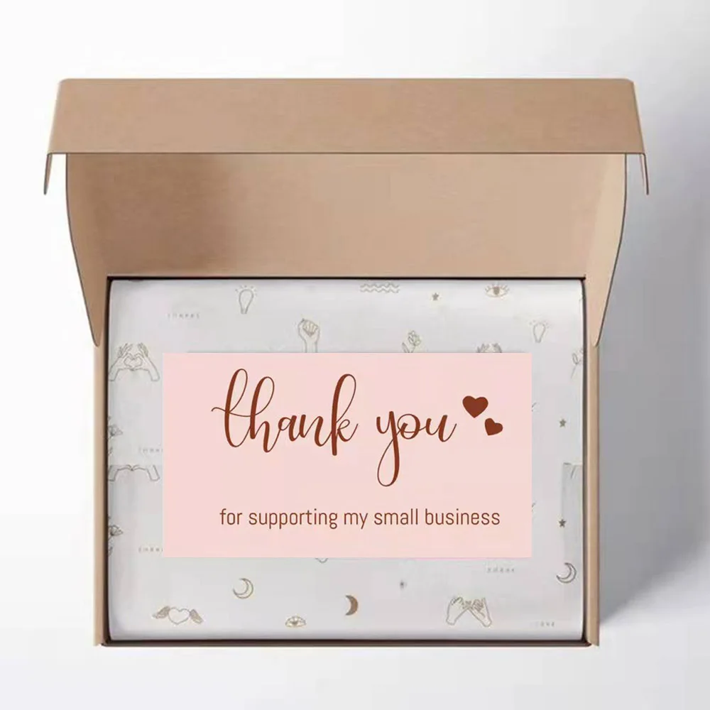 10-50pcs Thank You Cards for Supporting My Business Thanks Greeting Card 2*3.5inch Appreciation Cardstock for Gift Decor Card