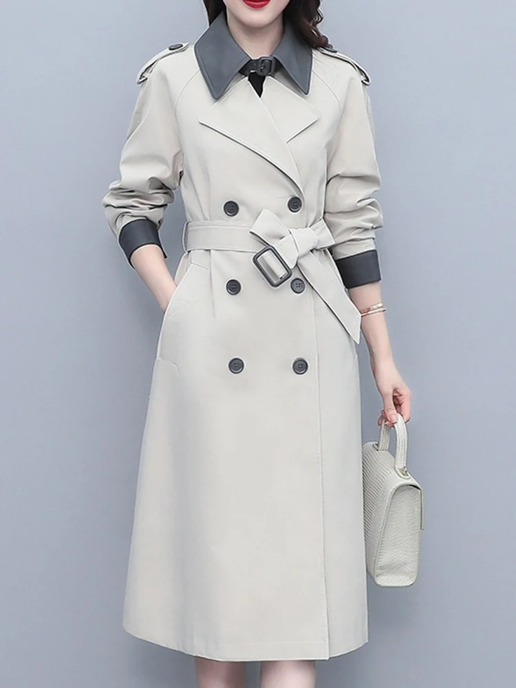 

Mid-length Trench Coat Women's 2022 Autumn New Fashion British Style Casual Coat Jacket Trench Coat for Women