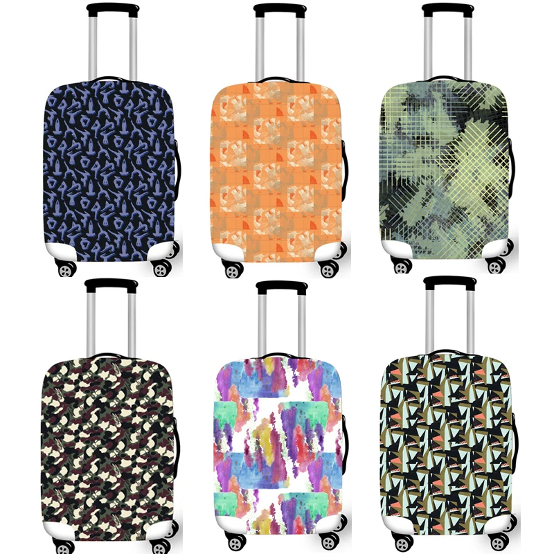 

Geometric Pattern Luggage Protective Cover Case for Elastic 18-32 Inch Suitcase Protective Cover Cases Covers Travel Accessories