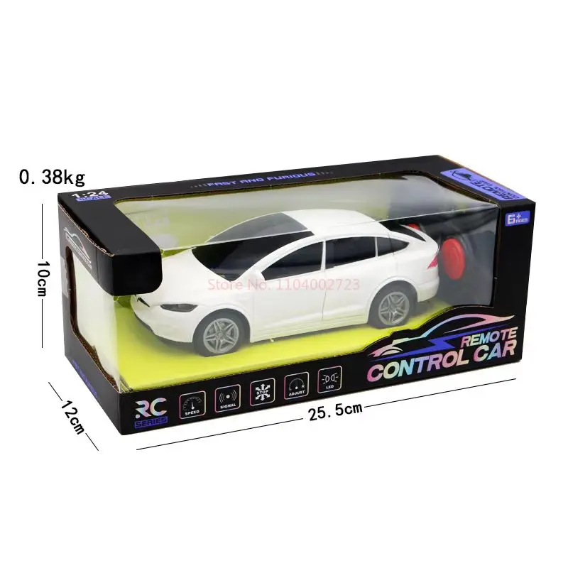 1:24 Model  Rc Car 4-Channel Drfit Remote Control Car With Lights Simulation Double Doors Plastic Model Children'S Toy Car Gift 6
