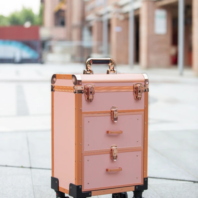 

Advanced Large Aluminum Alloy Trolley Cosmetic Case Professional Nail Tattoo Tool Box