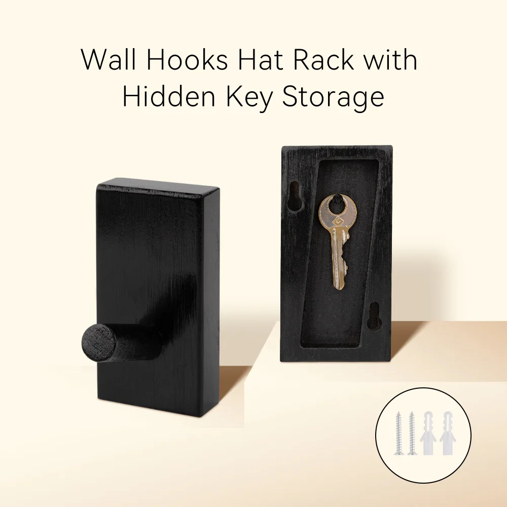 

Sight Secret Hidden Safe Box Wood Hook Hat Rack With Storage Compartment Key Safe Box Hide Cash Jewelry Pills For Home Office