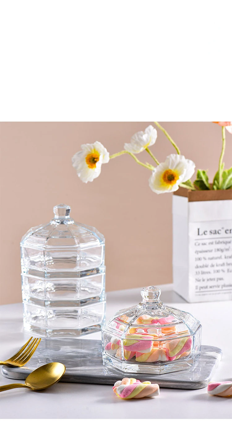 Vintage Engraving Glass Candy Jar Girl Jewelry Storage Jar Home Crystal  Glass Box Three-tier Storage Tank Home Decoration Modern - AliExpress