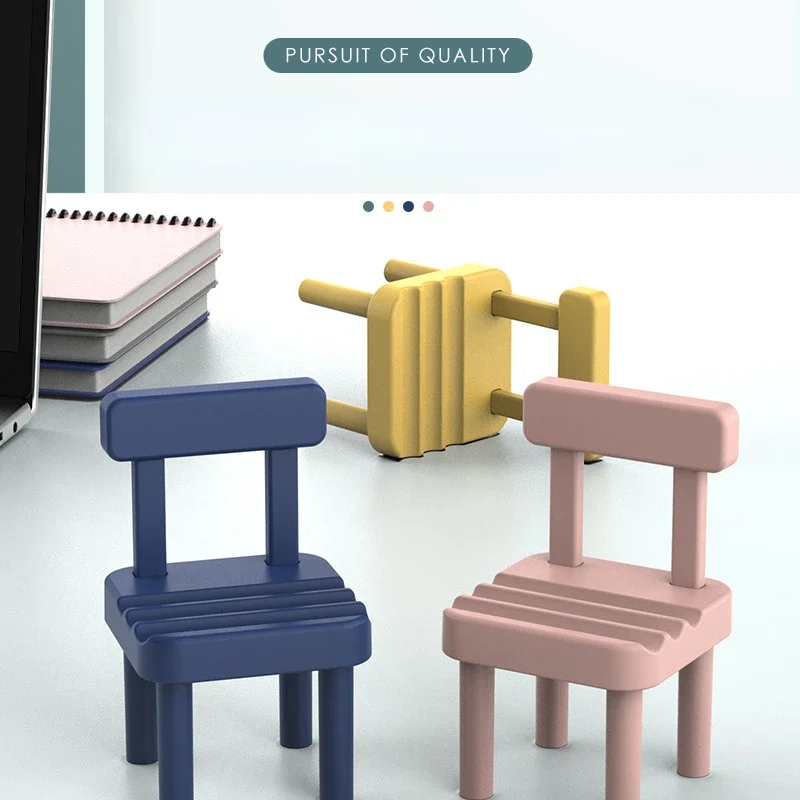 Cute Chair Styling Cell Phone Holder, Adjustable plastic Phone Stand, Multi Colors Portable Desktop Stand