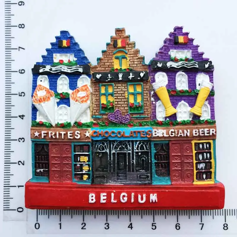 Belgium Cities Souvenir Fridge Magnet Set - Iconic Destinations and Beers
