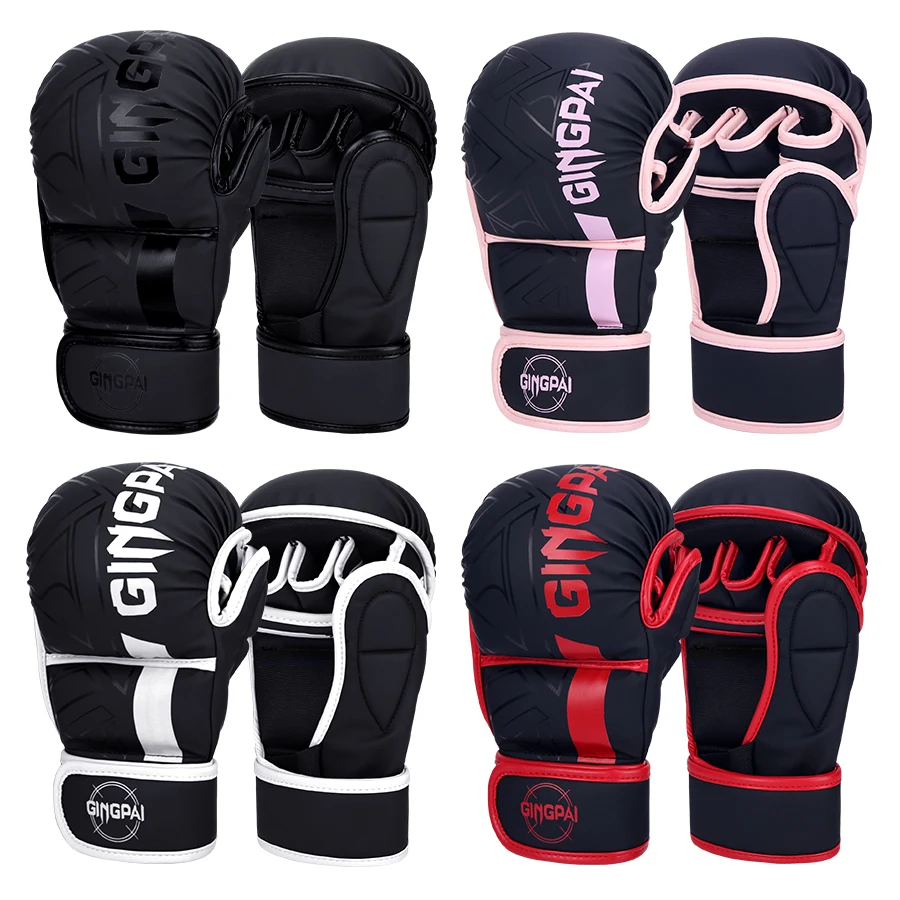 Professional MMA Boxing Gloves Half Finger Sandbag Karate Muay Thai Training Gloves Men Women Thickened Boxing Equipment boxing gloves