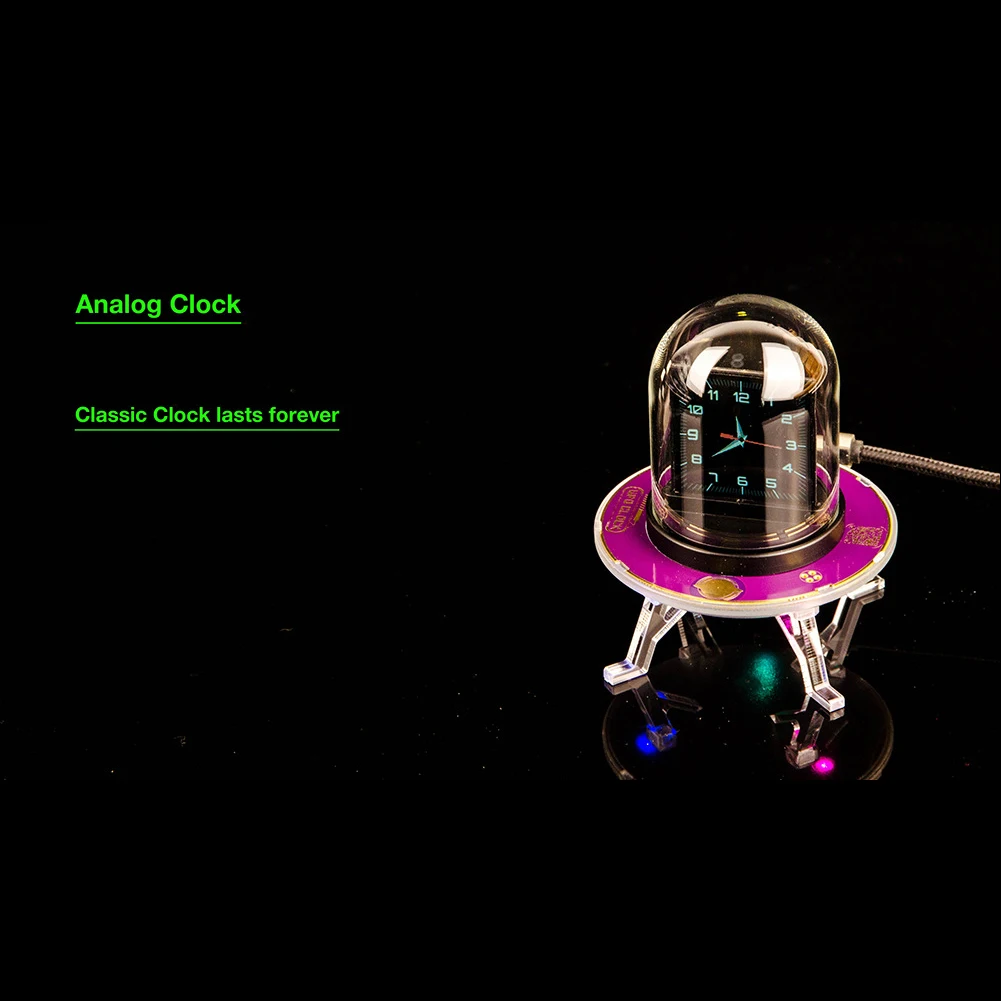 UFO WiFi 동기화 Nixie Tube 스마트 글로우 튜브 시계 실시간 Bitcoin/Stock/Forex Ticker 네트워크  Nixie Tube RGB 친구 선물용