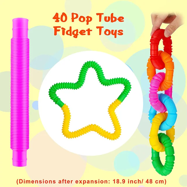 Fidget Toys Plastic Pop Tube Coil Children'S Creative Magical ToysCircle Funny Toys Early Development Educational Folding Toy 4