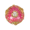 QIFU Beautiful Metal Luxury Pink Faberge Egg Trinket Box for Home Decor 5