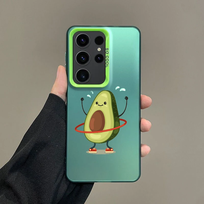 Silver IMD Avocado Design Cute Phone Case Cover