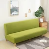 Polar Fleece Fabric Armless Sofa Bed Cover Solid Color Without Armrest Big Elastic Folding Furniture home Decoration Bench Cover 4