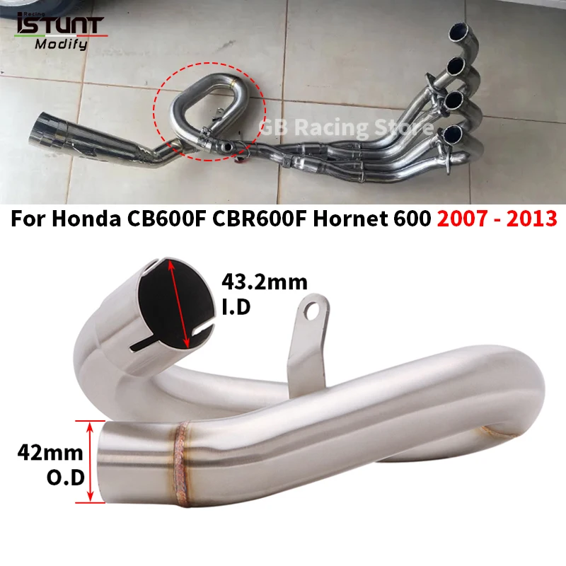 For Honda CB600F Hornet 600 CB CBR600F 2007 - 2013 Motorcycle Exhaust Escape Moto Modified Mid Pipe Connect Original Muffler
