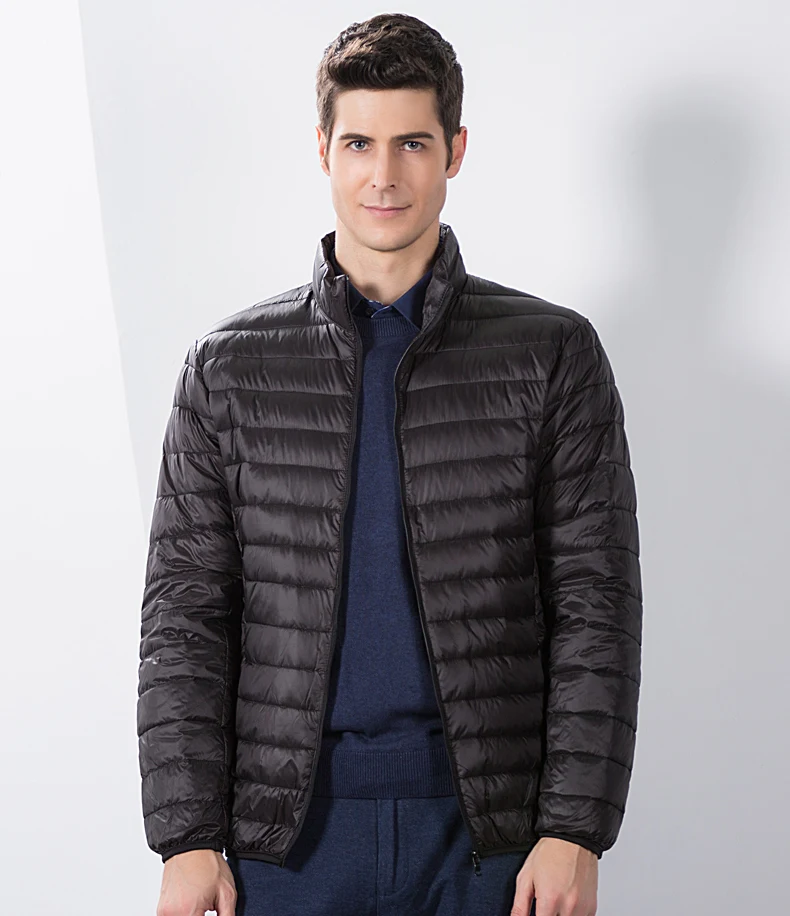 

MRMT 2024 брендовая Новинка Мужская ультратонкая пуховая куртка с воротником для мужчин для отдыха короткая белая пуховая куртка