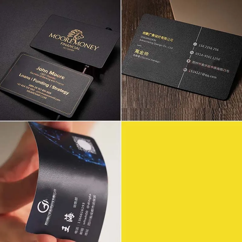 Custom PVC Business Cards Plastic Waterproof Cards Personalized Design Round Corner Business Custom Frosted PVC