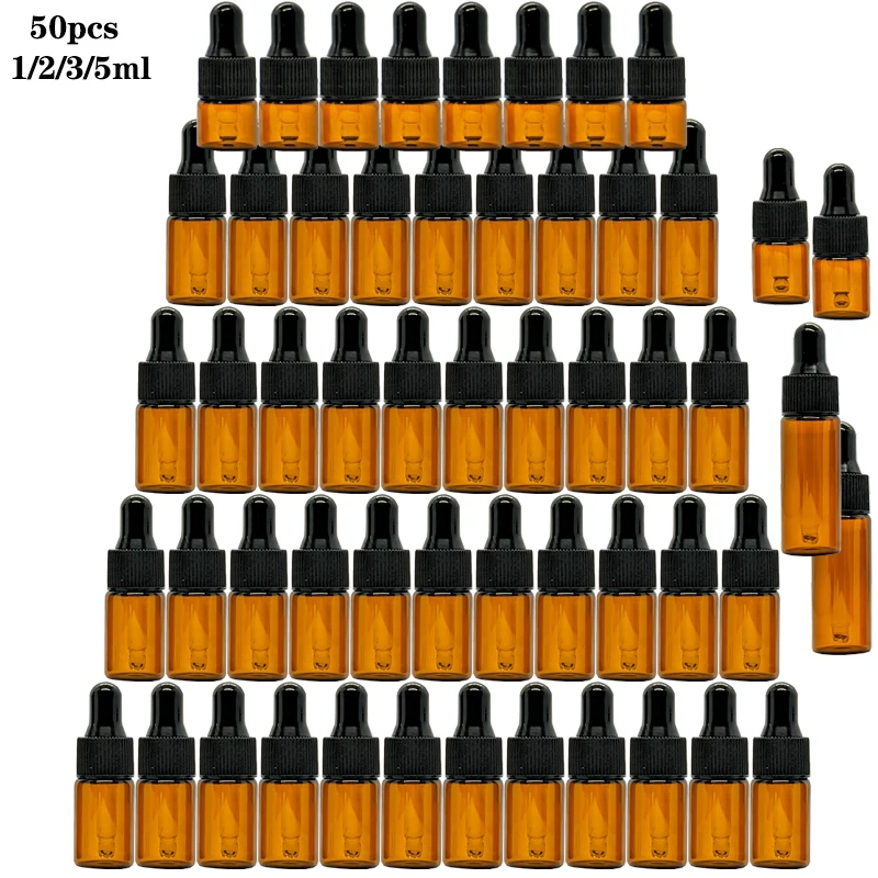 20 stuks 50 ml pipetflesjes van helder glas – druppelflesjes met maatpipet – lege glazen flesjes voor oliën, tincturen, cosmetica, vloeistoffen – lekvrij, met etiketten en trechter