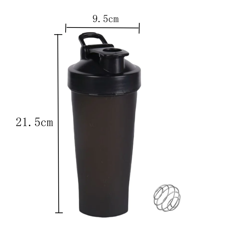 Shaking Cup 600ml/20oz Sports with Metal Stirring Ball for Protein Powder Mixing Hydration