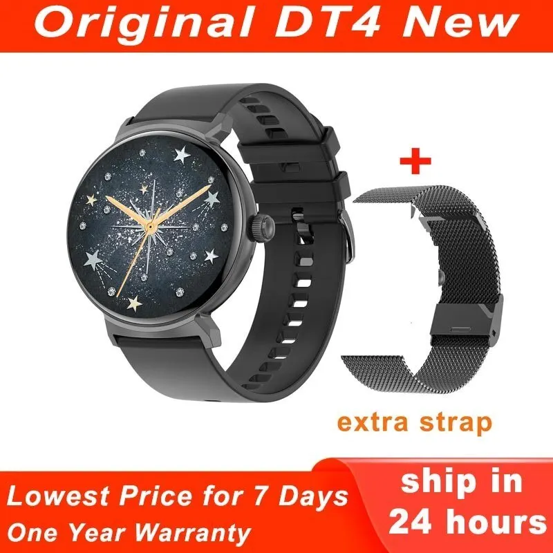 

DT4 New Smart Watch Men 1.45'' BT Call Voice Assistant Password Blood Oxygen Waterproof Sport Smartwatch Women PK DT4