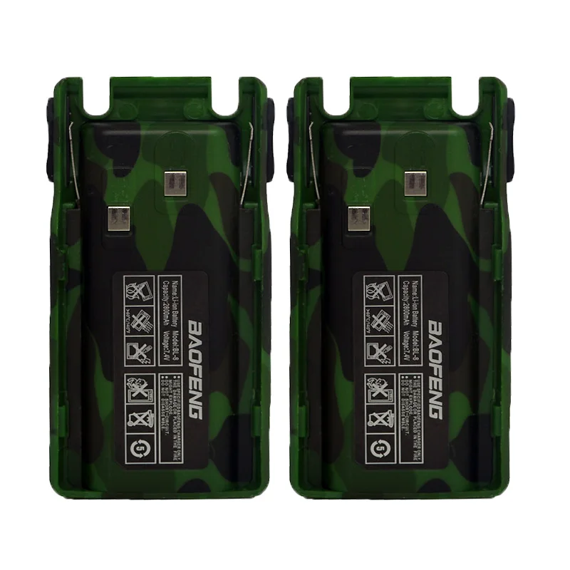 Baofeng UV-82 Camouflage Walkie Talkie Li-ion Battery 2800mAh Compatible Wth UV82 UV-8D UV-82HP UV-82X UV-82C UV-82L 2Way Radios 2