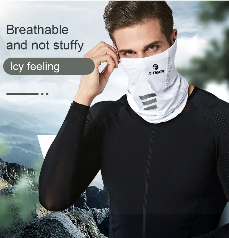X-TIGER Radfahren Gesichts maske absorbieren Schweiß atmungsaktives Angeln Training Sport Gesicht Schal Hals Gamasche Sommer Gesicht Bandana – Detail 6