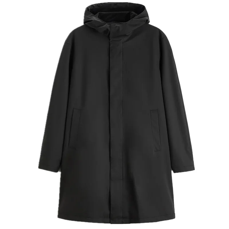 08281412800 men clothing 8281432 men's imitation leather waterproof parka trench coat 8281412