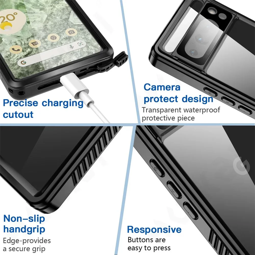 IP68 Shellbox Waterproof Case For Google Pixel 8 Pro 7A 7 Pro Metal Aluminum Swimming Phone Luxury Cover Funda Shell Coque