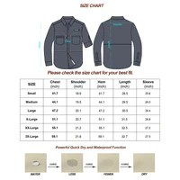 Chemises de pêche à manches longues UPF 50+ pour hommes Protection solaire Chemise de travail de randonnée respirante Chemise boutonnée décontractée avec poche zippée 6