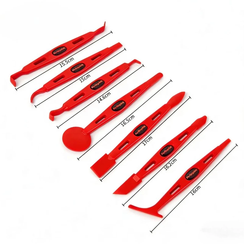 7PCS 자동차 소프트 스퀴지 마그네틱 랩 스틱 세트 유연한 플라스틱 막대 자동차 랩핑 비닐 랩 터킹 도구