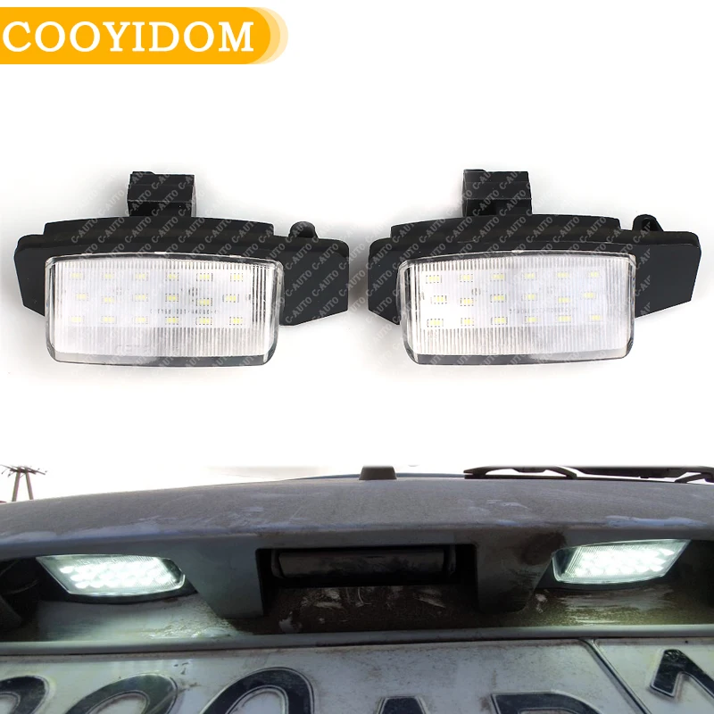 1 пара 18 светодиодных ламп номерного знака для Mitsubishi OUTLANDER XL(CW) 2006-2012 Lancer Sportback 2008