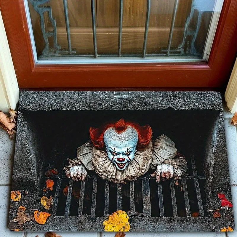 VIKAMAHalloweenClownWelcomeFloorMat-IndoorandOutdoorEntranceCarpetAnti-SlipPadforHorrorMoviePartyDecoration-AliExpress15