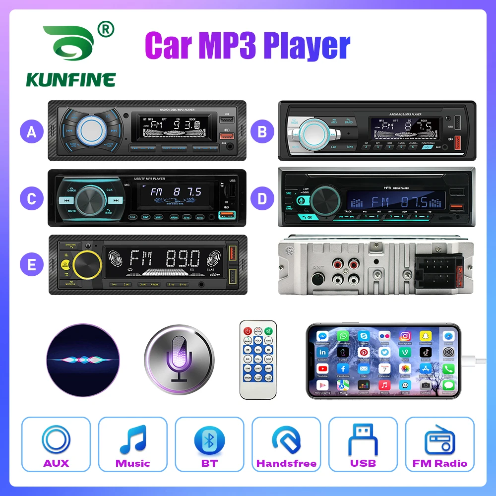 1 Din Autoradio Lettore Mp3 Sintonizzatore Fm Stereo Usb Car Audio Stereo Sd Tf Usb Multimedia Autoradio Player Telecomando Bluetooth