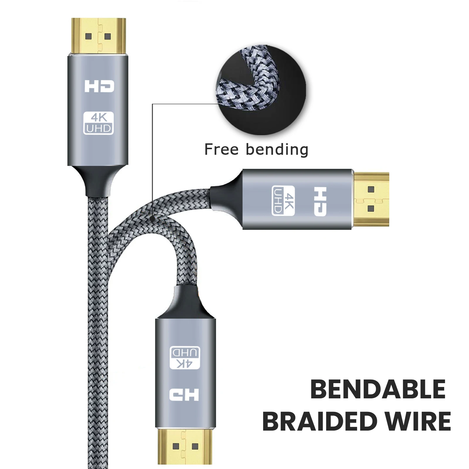 Ultra HD HDMI 2.0 Cable with 4K HDR & 3D Support, High-Speed Ethernet