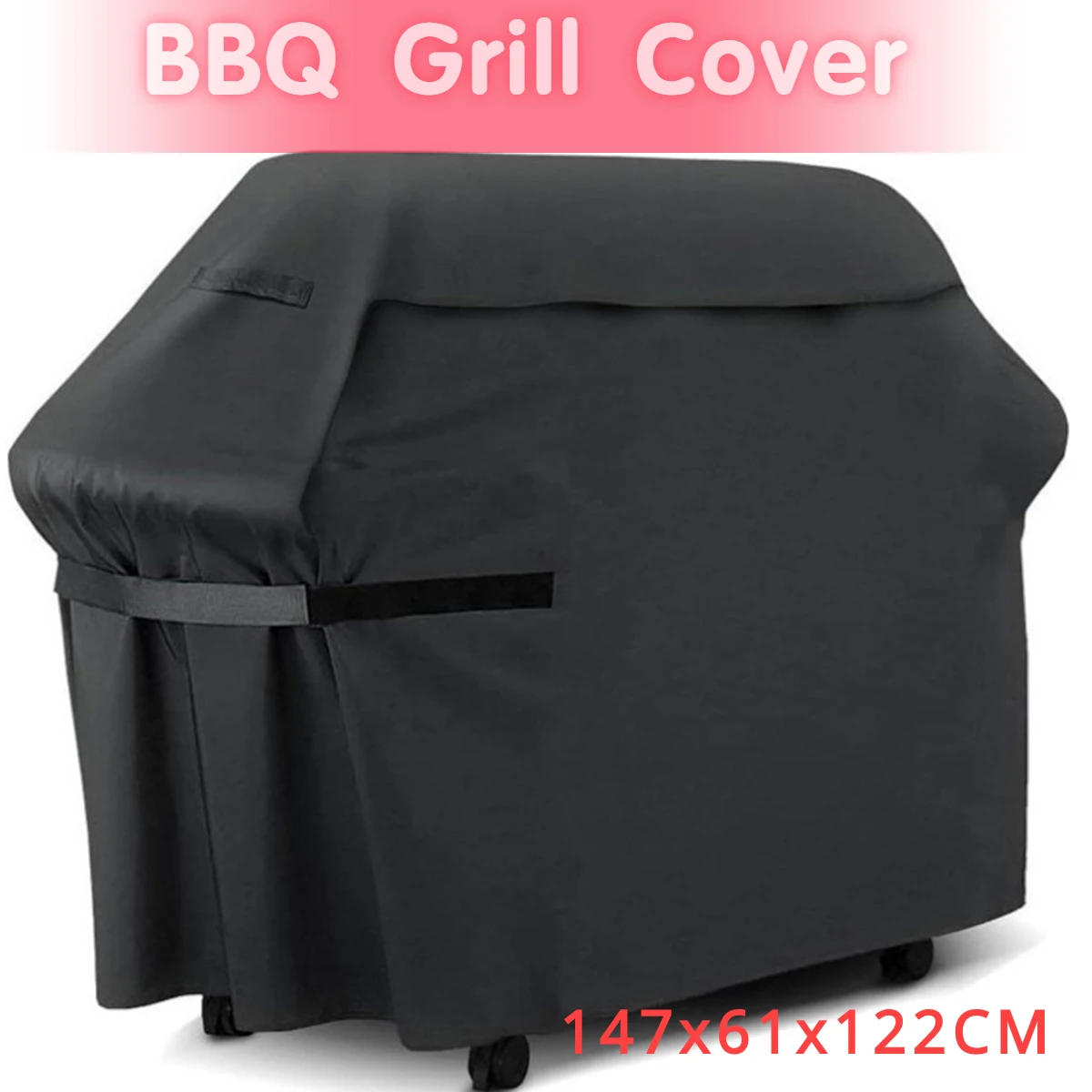 BBQ Grill Cover 210D Oxford Fabric Durable Barbecue BBQ Cover Heavy Duty Waterproof Dust-proof Grill For Outdoor Garden