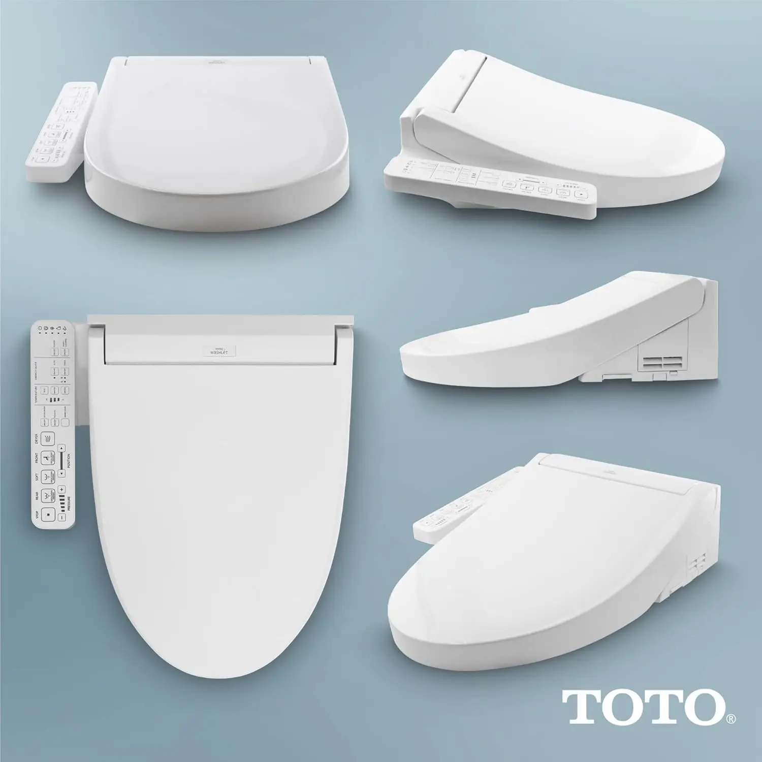 WASHLET C2 Electronic Bidet Toilet Seat with PREMIST and EWATER+ Wand Cleaning, Elongated, Cotton White 6
