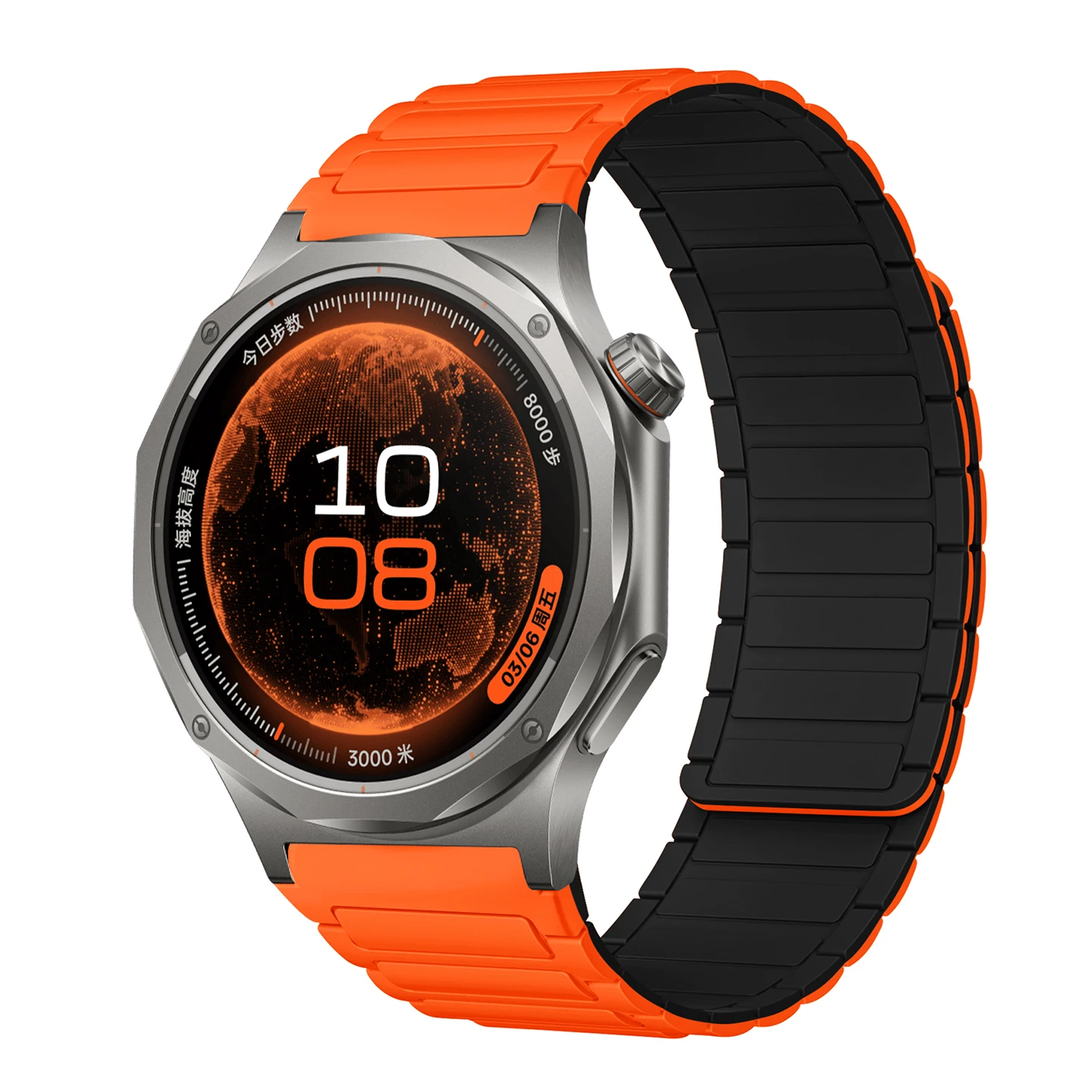 Magnetic Silicone Strap – 22mm Sport Band Bracelet