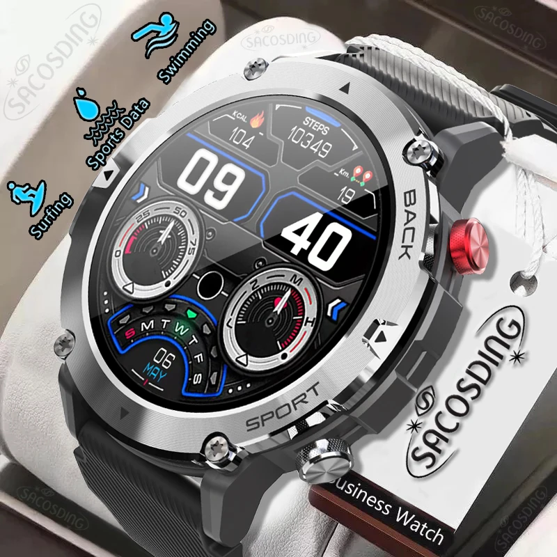 

SACOSDING Outdoor militar IP68 Waterproof watches Men Smartwatch 2023 New Sports Fitness Watch For Men For xiaomi realme huawei
