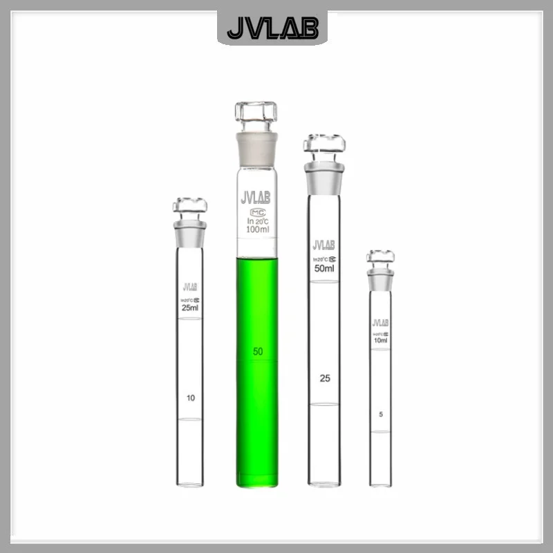 Nessler Glasses(tube) Colorimetric Tube Lab Glass Test Tube With Plug Use For Nesslerization Determination 10 25 50 100ml 12/PK