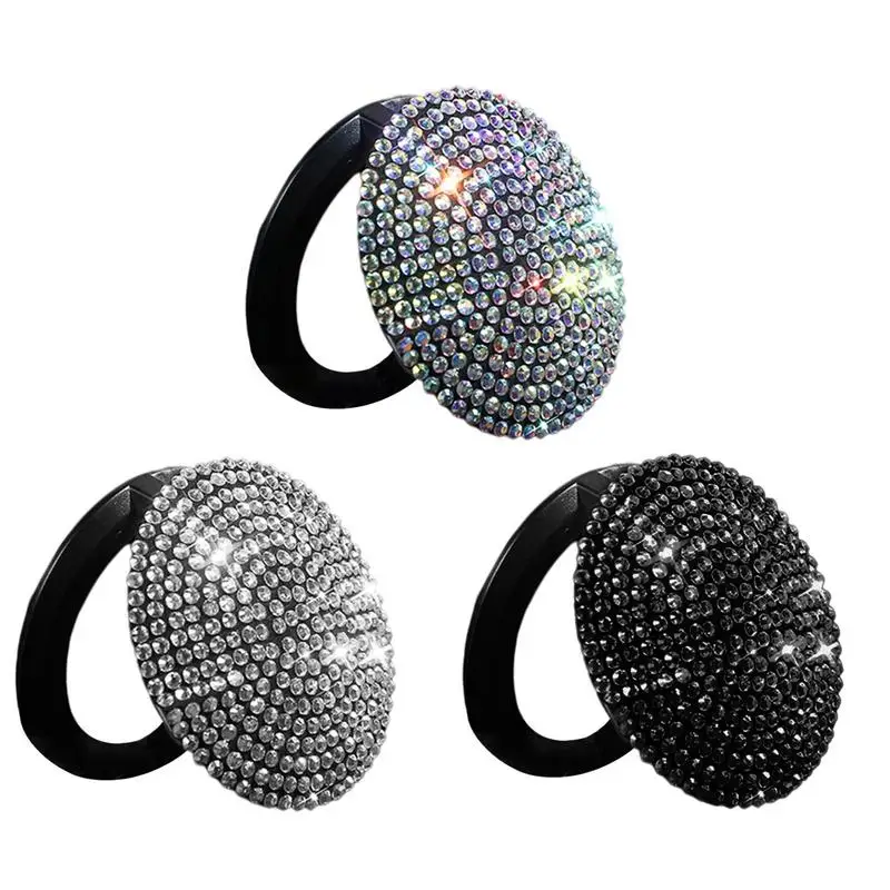 Push Start Button Cover Car Engine Start Stop Button Cover Anti-Scratch Bling Push Start Button Cover Crystal Rhinestone For