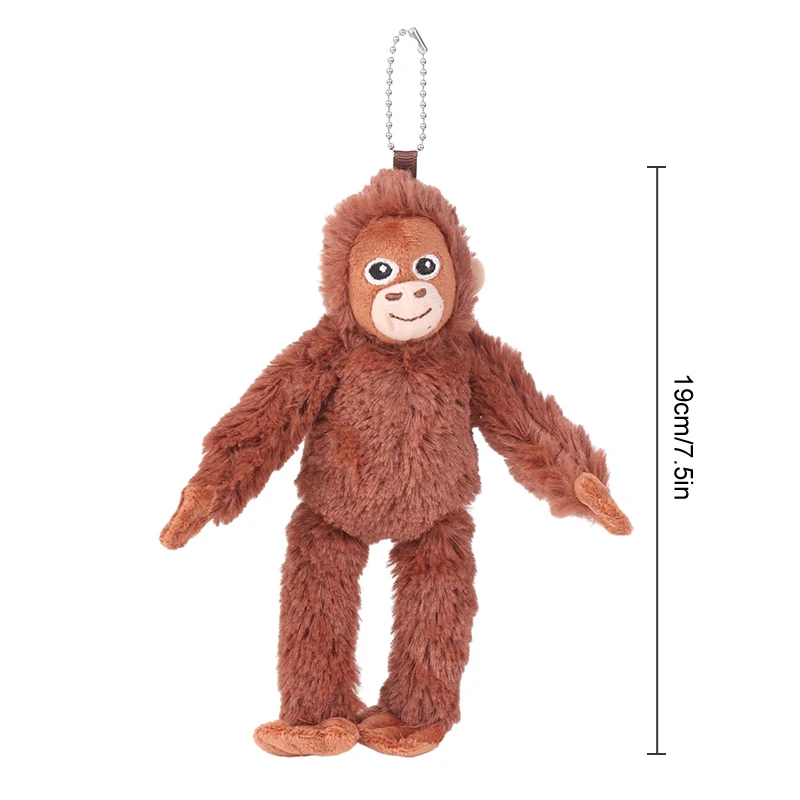 Cartoon Gorilla Plush Toy Chimpanzees Monkey Pendant Soft Stuffed Doll Keychain Backpack Car Bag Key Ring Decor Kid Gift plush doll plush keychain plush pendant