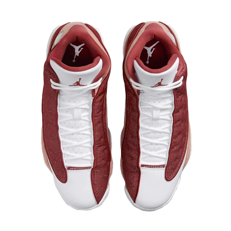 NIKE Jordan Air Jordan 13 Orange/White Men's Mid-Top Retro Non-Slip Durable Casual Cushioned Basketball Shoes DJ5982-601