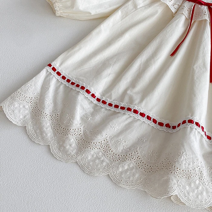 ملابس أطفال جديدة لخريف 2025 فستان حفلات للفتيات من عمر 2 إلى 7 سنوات رومبير للفتيات الصغيرات بأكمام طويلة فساتين أميرات للأطفال