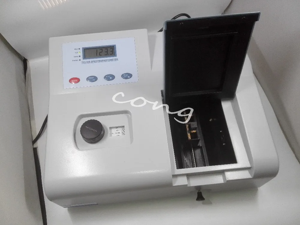 VIS-721 Visible Spectrophotometer 350–1020nm Digital Optical Laboratory Analysis Instrument detail image 5